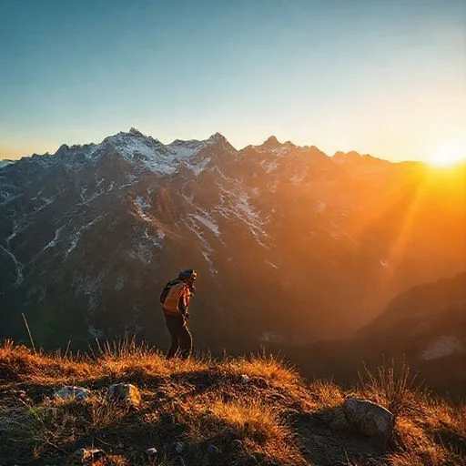 A vast, ancient forest canopy viewed from an extreme low angle, sunlight filtering through dense, layered leaves creating geometric light patterns.