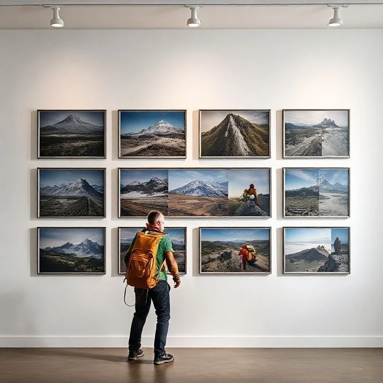 Abstract ice cave formation with blue light