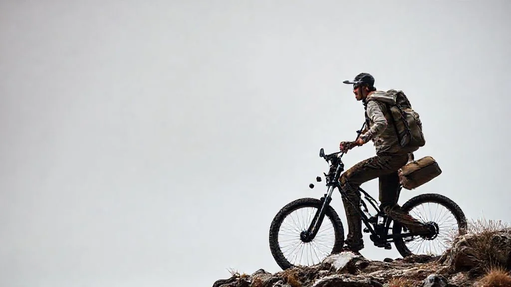 Majestic mountain peak sharply defined against a dramatic, nebula-like sky